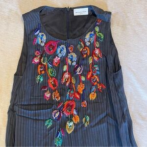 Megan Park Navy Blue / Dark Grey Sleeveless Dress